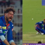 Kuldeep Yadav left furious as Abishek Porel misses sitter during hat-trick chanc